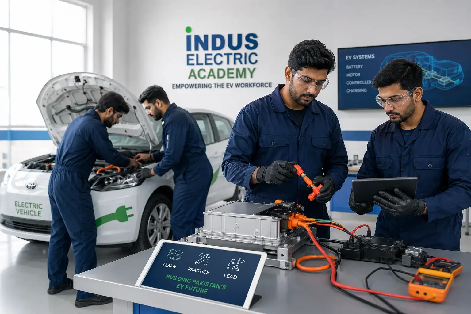 Hands-on EV training in Pakistan at Indus Electric Academy – certified electric vehicle courses