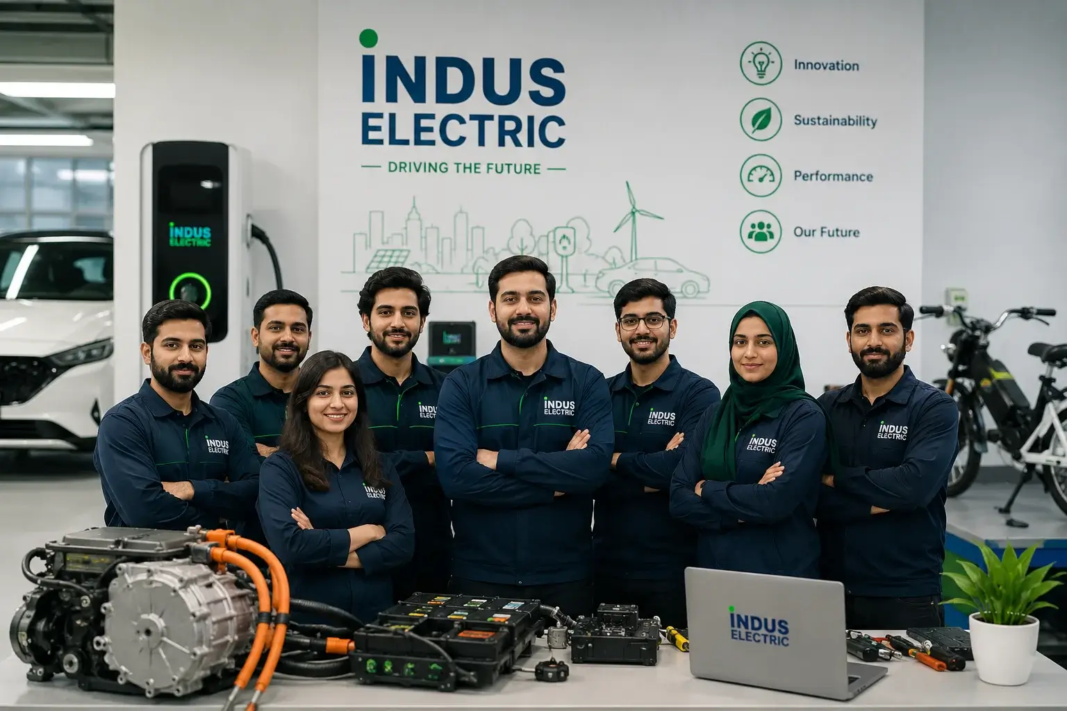 Indus Electric founding team – electric vehicle journey in Pakistan, EV company in Faisalabad
